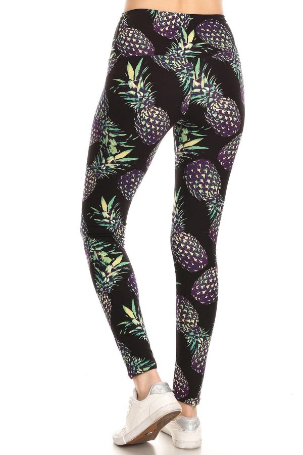 Yoga Band All Over Pineapple Print Leggings 3