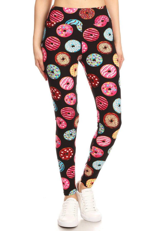 Yoga Band Donuts Printed Leggings 2
