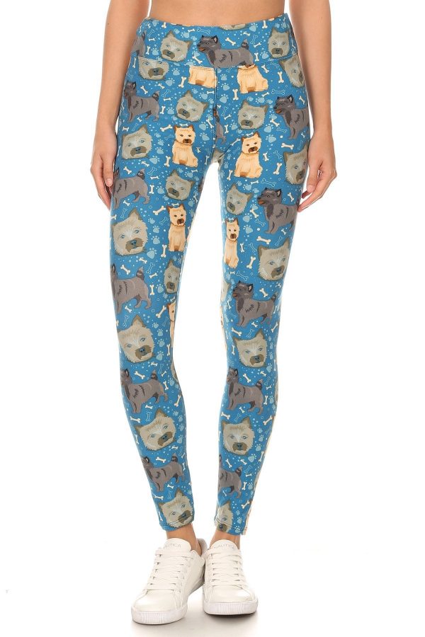 Yoga Band All Over Puppy Treats And Paw Print Leggings 2