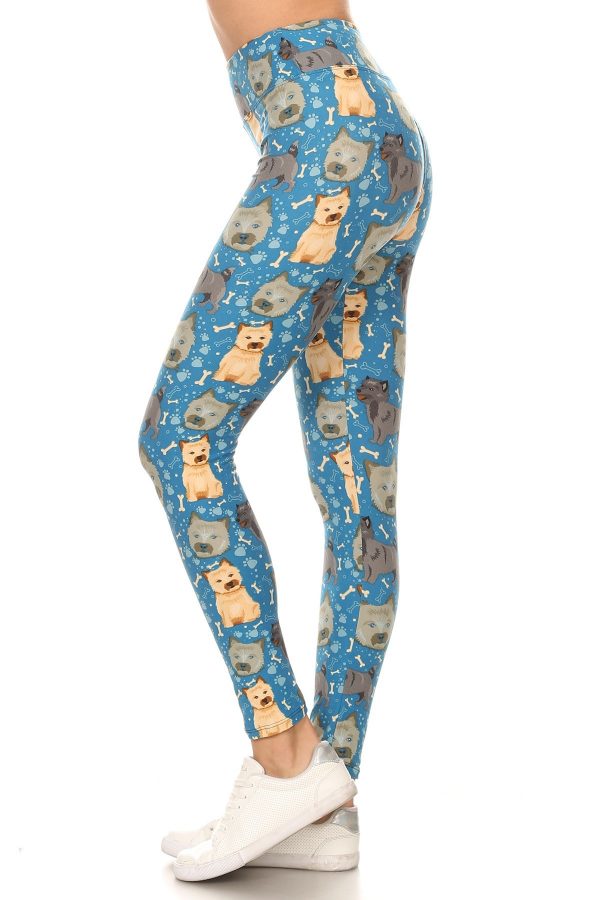 Yoga Band All Over Puppy Treats And Paw Print Leggings 1