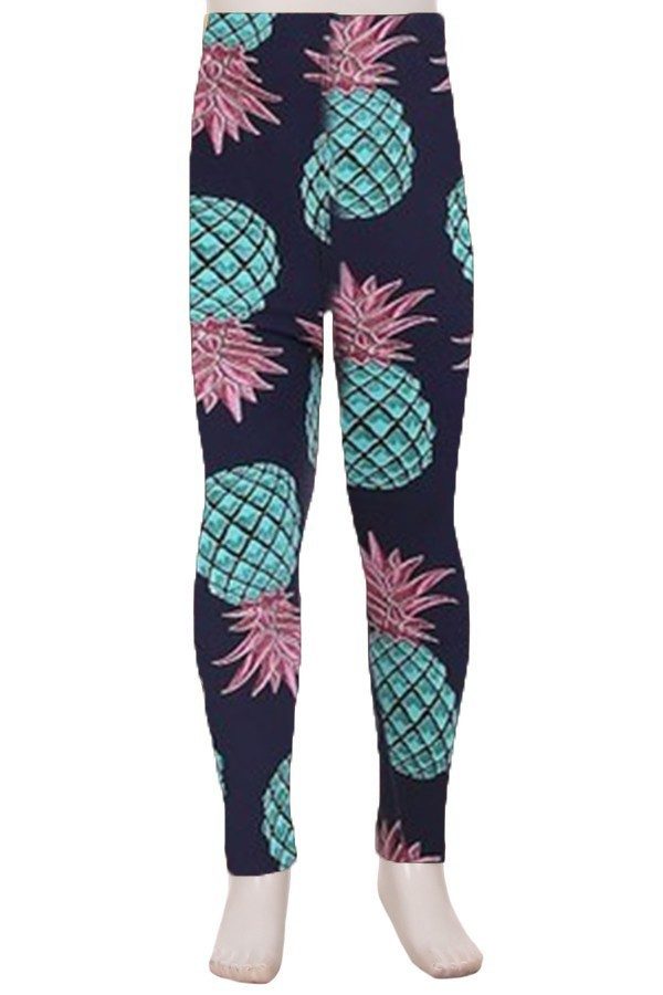 Pineapples Print Kids Leggings 1
