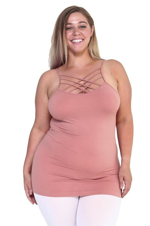 Solid Rose Water Color Sexy Cami Tank Top 1