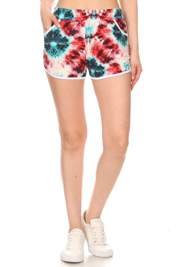 Tie dye Print Shorts with Pockets 2