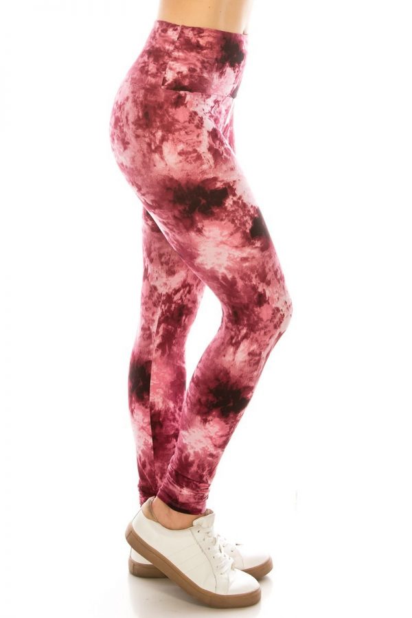 Yoga Band Multi Tie Dye Print Leggings 1